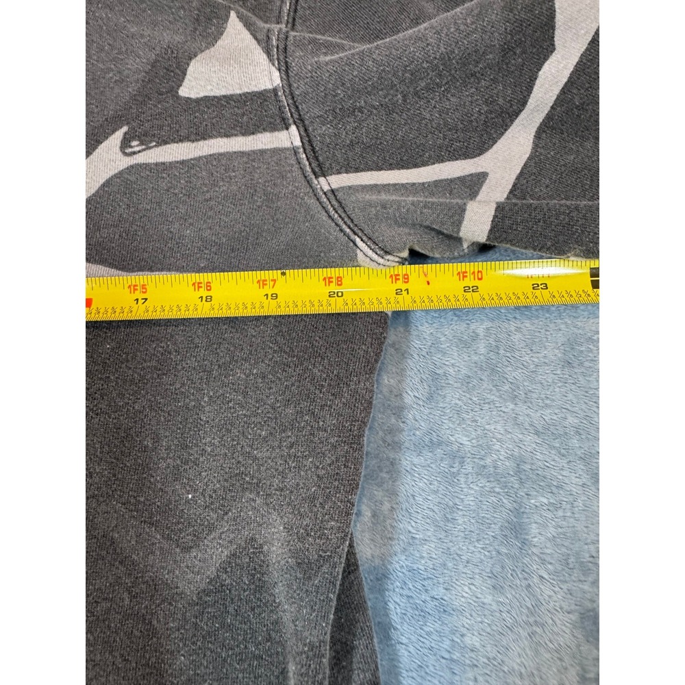 Quiksilver Abstract Geometric Print Crewneck Sweatshirt M Gray Washed Tribal - Picture 8 of 8